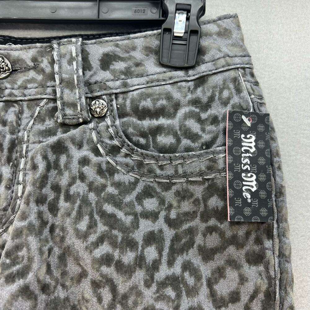 NWT Miss Me Cargo Women's Skinny Jeans Size 27 (4) Cheetah Print Twee Normcore - Picture 2 of 15